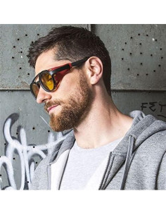 Gafas de Sol Steampunk FEISEDY Rojas UV400 48mm 2