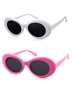 GIFIORE Gafas de Sol Ovaladas Retro UV400 Unisex 2 Colores