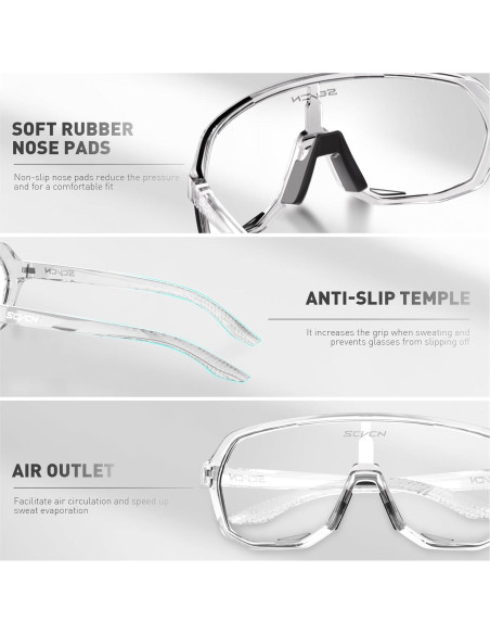 Gafas de Ciclismo SCVCN Fotoquímicas UV400 Antideslizantes
