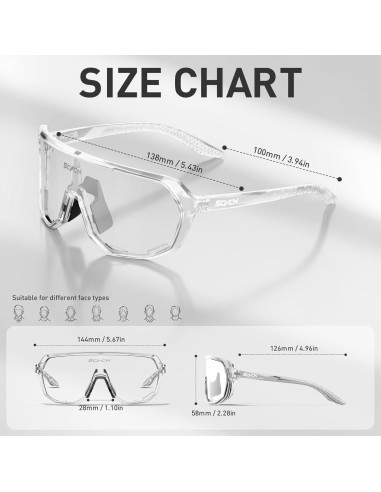 Gafas de Ciclismo SCVCN Fotoquímicas UV400 Antideslizantes