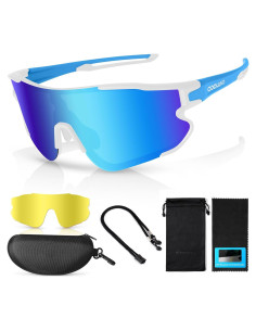 Gafas de Ciclismo Odoland Polarizadas UV400 Lentes Intercambiables