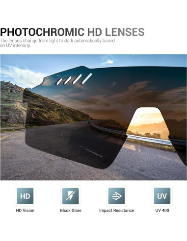 Gafas de Ciclismo Fotochromáticas SCVCN TR90 UV400