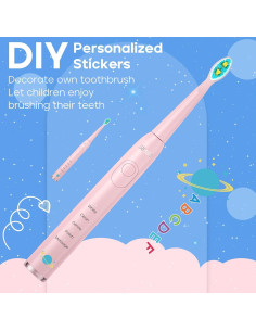 Cepillo de Dientes Eléctrico SEAGO SG-2303 para Niños Rosa 2