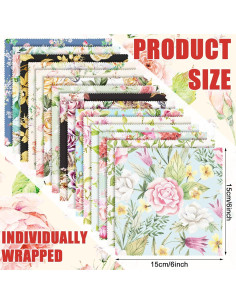 24 Paños de Limpieza de Gafas Copkim 15x15 cm Microfibra 2