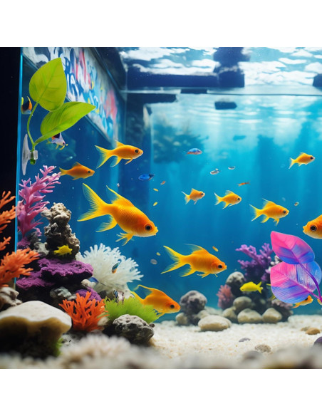 Accesorios para Acuario PKRFCJ - Hamacas para Peces Betta 4 Pcs