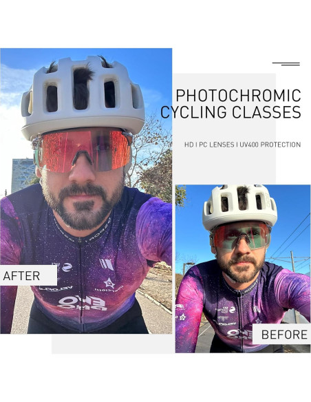 Gafas de Ciclismo SCVCN Fotoquímicas UV400 Ajustables