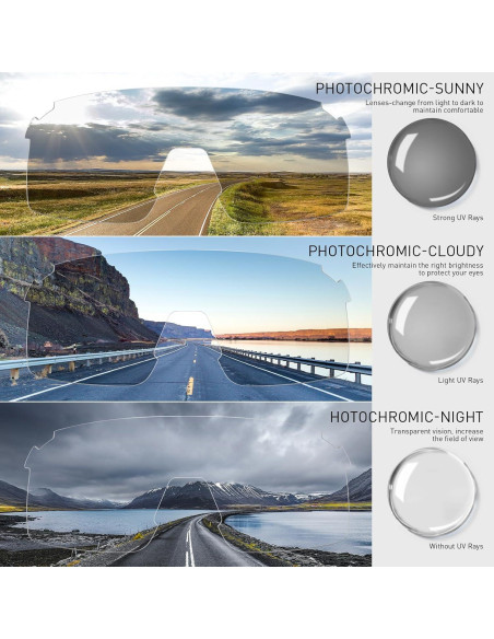 Gafas de Ciclismo SCVCN Fotoquímicas UV400 Ajustables
