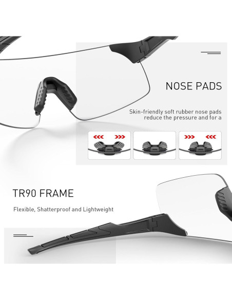 Gafas de Ciclismo SCVCN Fotoquímicas UV400 Ajustables