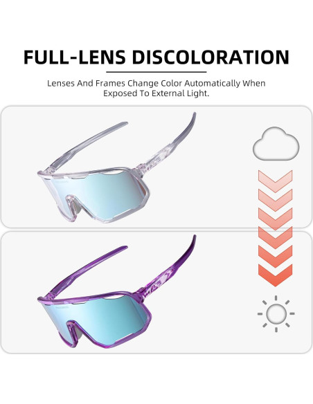 Gafas de sol fotochromáticas ROCKBROS UV400 para ciclismo