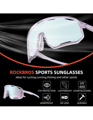 Gafas de sol fotochromáticas ROCKBROS UV400 para ciclismo