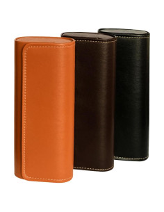 Estuche Duro para Gafas HSYMQ 3 Piezas Cuero Negro