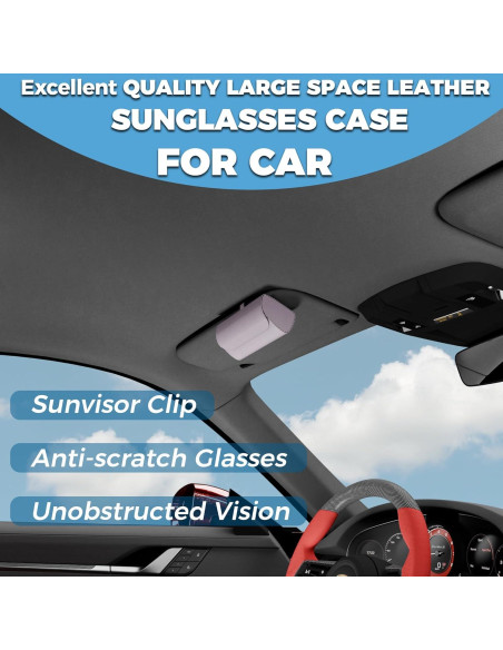 Soporte de Gafas ROSON para Visera de Coche Gris Soporte de Gafas ROSON para Visera de Coche Gris