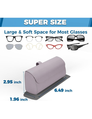 Soporte de Gafas ROSON para Visera de Coche Gris