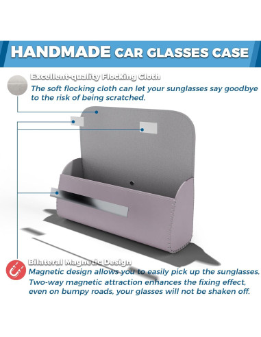 Soporte de Gafas ROSON para Visera de Coche Gris