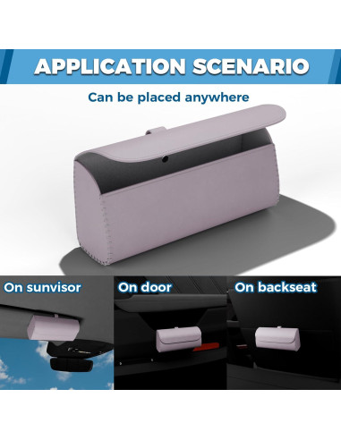 Soporte de Gafas ROSON para Visera de Coche Gris