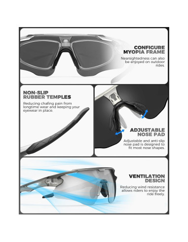 Gafas de Ciclismo VICTGOAL Polarizadas UV400 Unisex TR90