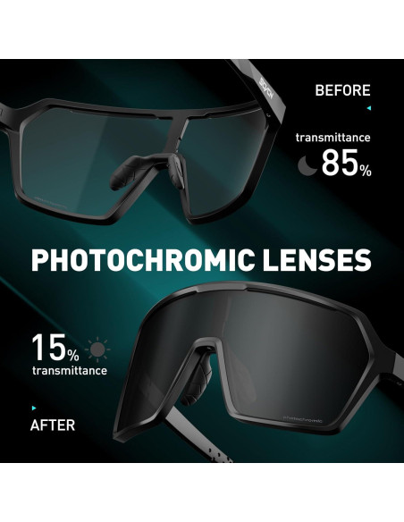 Gafas de Ciclismo SCVCN Fotoquímicas UV400 Ajustables