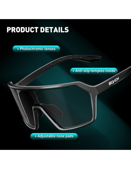 Gafas de Ciclismo SCVCN Fotoquímicas UV400 Ajustables
