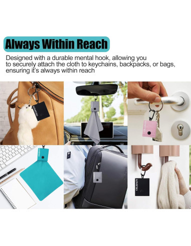 Paño de limpieza de gafas Jiamicrofiber 5.99x5.49cm con llavero