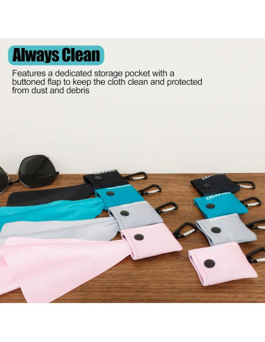 Paño de limpieza de gafas Jiamicrofiber 5.99x5.49cm con llavero