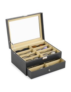 Organizador de Gafas CO-Z con Cerradura y 16 Compartimentos