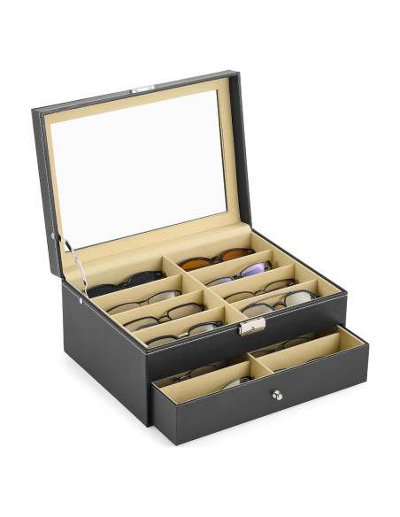 Organizador de Gafas CO-Z con Cerradura y 16 Compartimentos