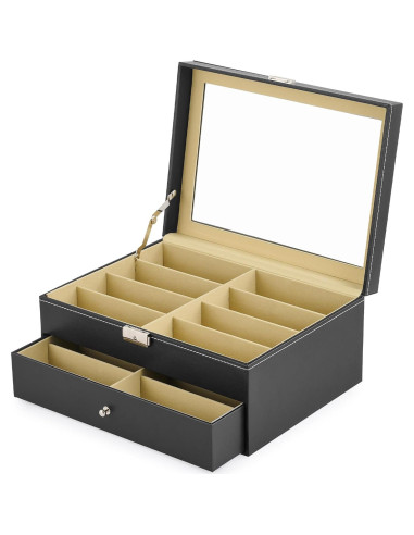 Organizador de Gafas CO-Z con Cerradura y 16 Compartimentos