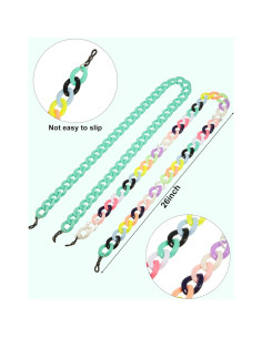 Cadena de Gafas Acrílico 9 Piezas Frienda 68 cm Antideslizante 2