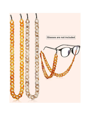 Cadena de Gafas Acrílico 9 Piezas Frienda 68 cm Antideslizante