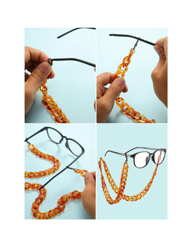Cadena de Gafas Acrílico 9 Piezas Frienda 68 cm Antideslizante