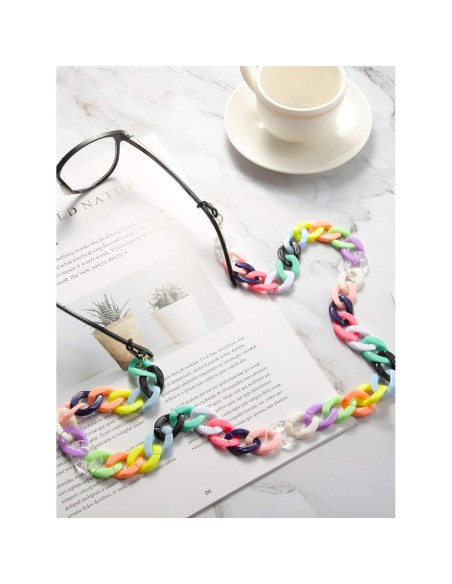 Cadena de Gafas Acrílico 9 Piezas Frienda 68 cm Antideslizante