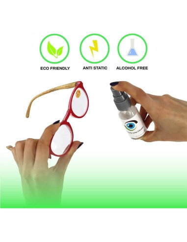 Limpiador de Lentes Líquido Leader 3 x 59ml - Sin Alcohol