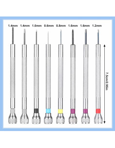Juego de destornilladores de precisión BOHUIZ 8 piezas 0.6-1.6 mm 2