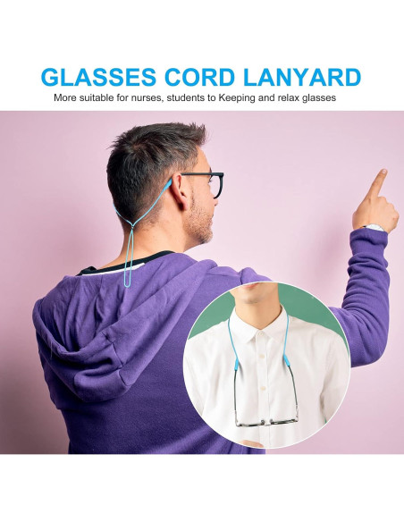 Retenedor de Gafas Wittocs Paquete 12 Correas Silicona Ajustables