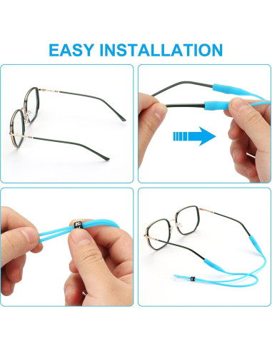 Retenedor de Gafas Wittocs Paquete 12 Correas Silicona Ajustables