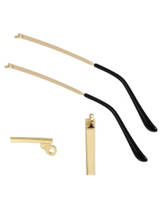 Patas de Gafas Jammy Reemplazo Metal Dorado Universal