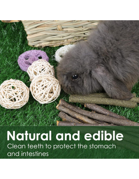 Casa de Hierba para Conejos PStarDMoon 30x20x23cm Natural