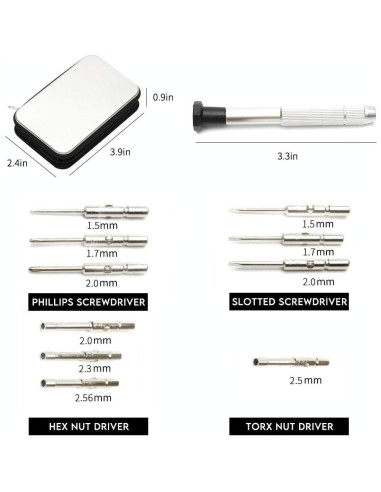 Kit de destornilladores de precisión iGeyzoe 10 piezas