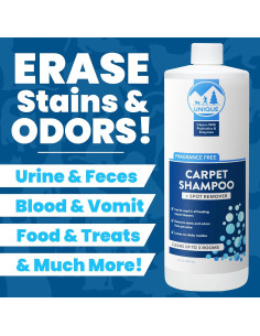 Champú para Alfombras Unique 32 oz - Eliminador de Manchas y Olores 2