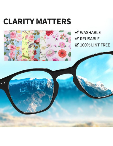 Paquete de 8 paños de microfibra AHPAND 15x18 cm multicolor