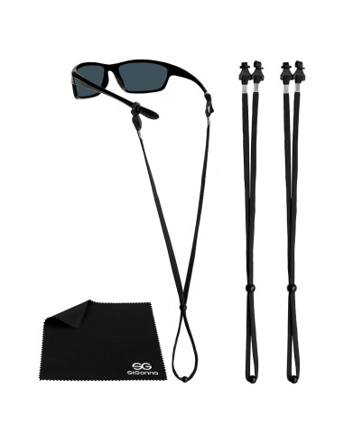Soporte para Gafas SIGONNA - Correa Ajustable Negra 2 Pcs