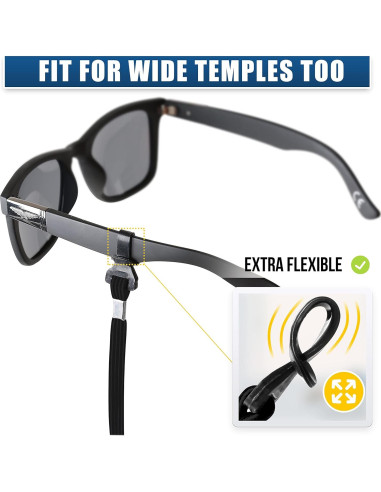 Soporte para Gafas SIGONNA - Correa Ajustable Negra 2 Pcs