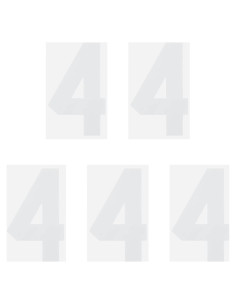 Parche de Número 4 MECCANIXITY 20cm Blanco para Uniforme