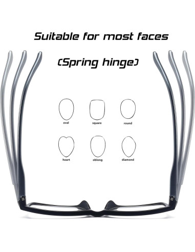 Gafas de lectura RaoOG 4 unidades anti luz azul 2.5x