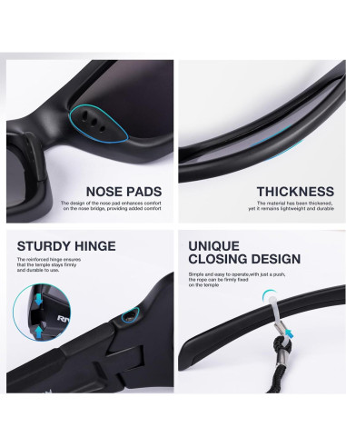 Gafas de sol RIVBOS polarizadas UV400 para deportes y aire libre
