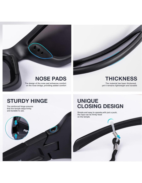 Gafas de sol RIVBOS polarizadas UV400 para deportes y aire libre