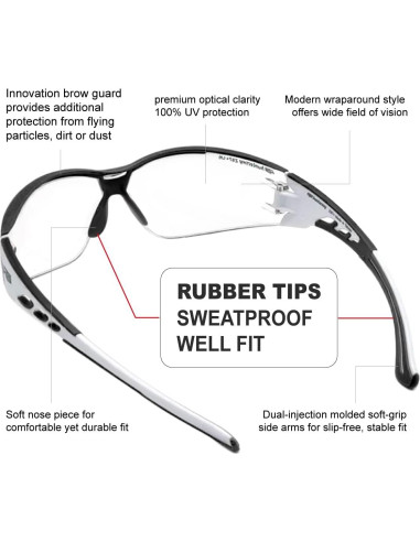 Gafas de Seguridad HTS Huntersky U6 Claras Anti Niebla