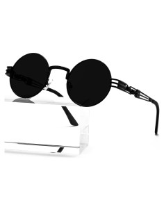 Gafas de sol redondas AIEYEZO steampunk UV 100% bloqueadores