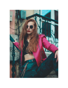 Gafas de sol redondas AIEYEZO Steampunk marco metálico UV 2