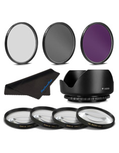 Kit de Filtros Macro y CPL UV 58mm Ledix con Capucha